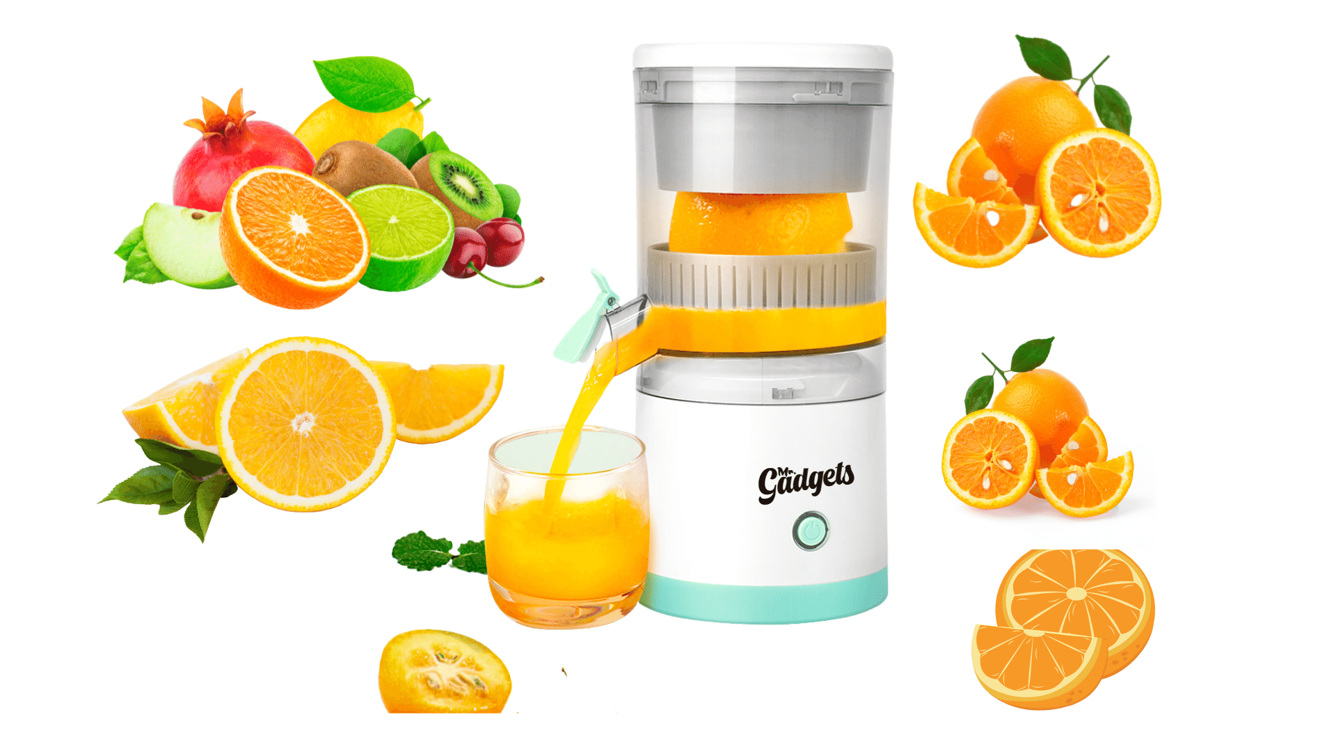 Exprimidor De Fruta El Ctrico Maquina Extractor Jugo Naranja Diponky